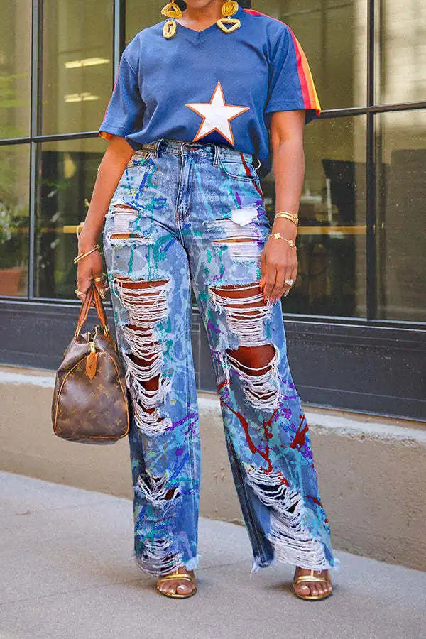Retro Ripped Jeans