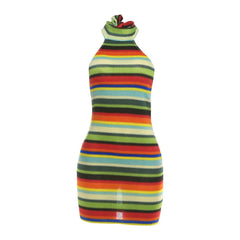Striped Knit Mini Dress