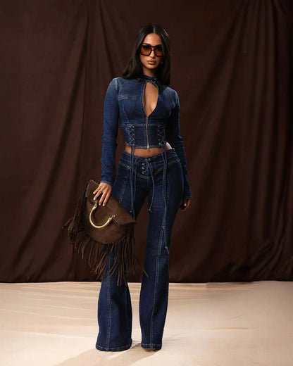 Matilda Flare Denim Set
