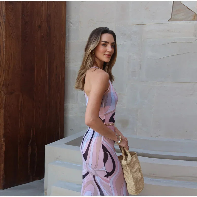 Marian Sheer Mesh Maxi Dress