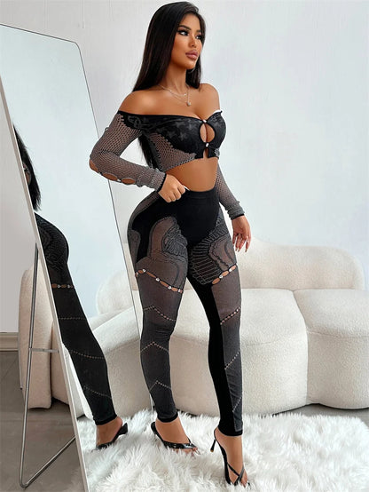 Tysha Off Shoulder Leggings Set