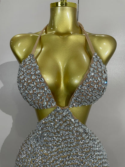 She Sparkle Mesh Mini Dress