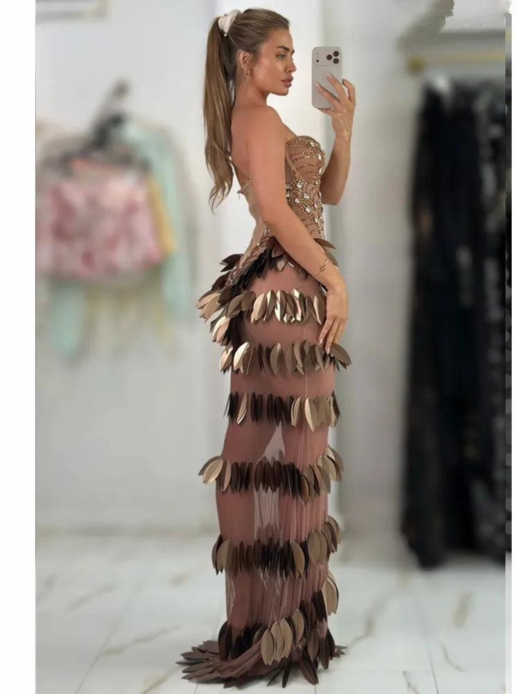 Brown Luxe Maxi Dress