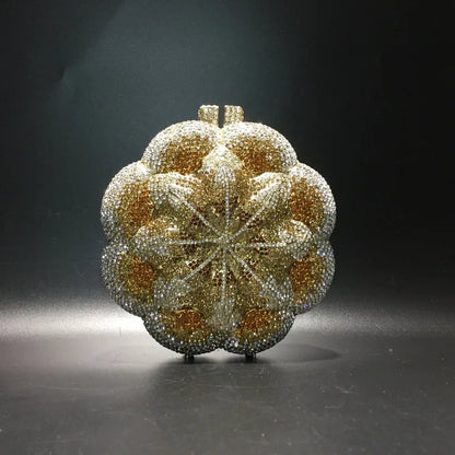 Floral Crystal Clutch Purse