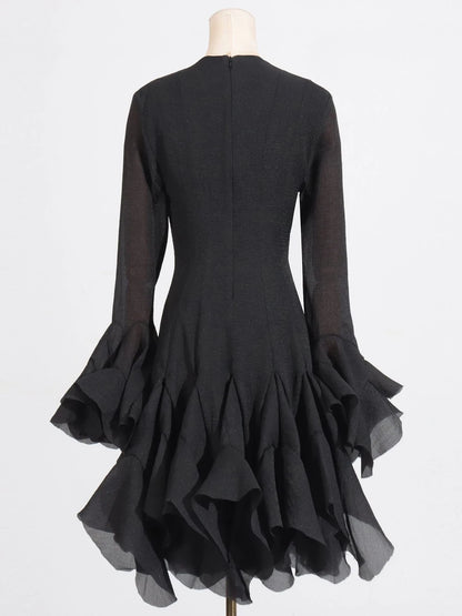 Lory Peated Flare Midi Dress