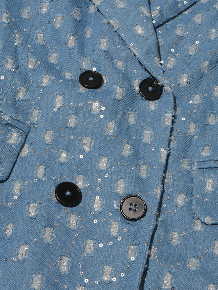 Sashes Denim Trench Coat