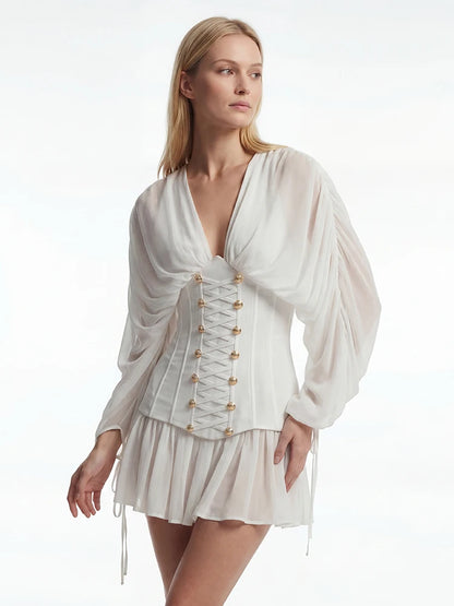 Nessa Chiffon Corset Mini Dress