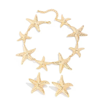 Bohemian Starfish Necklace Set