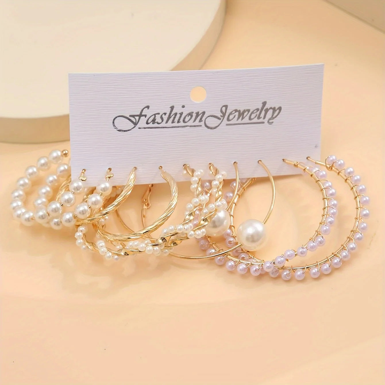 Pearl Earrings Set