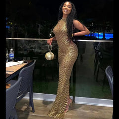 So Golden Maxi Dress Fashion Closet Clothing