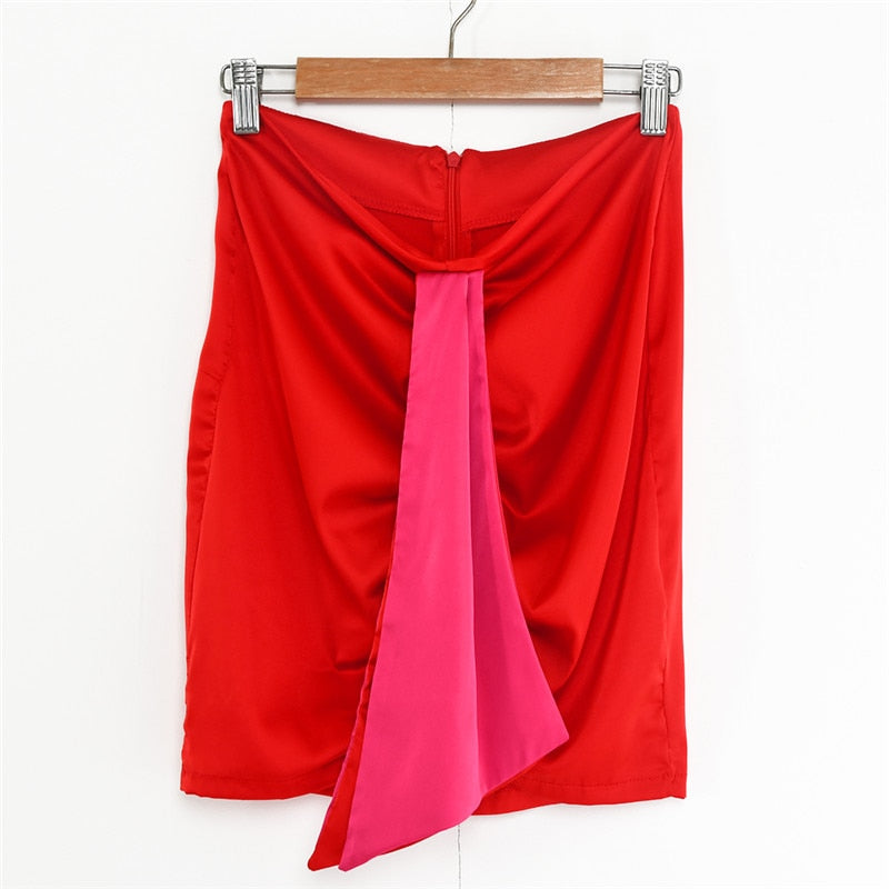 So Indecisive Satin Skirt Set Fashion Closet Clothing