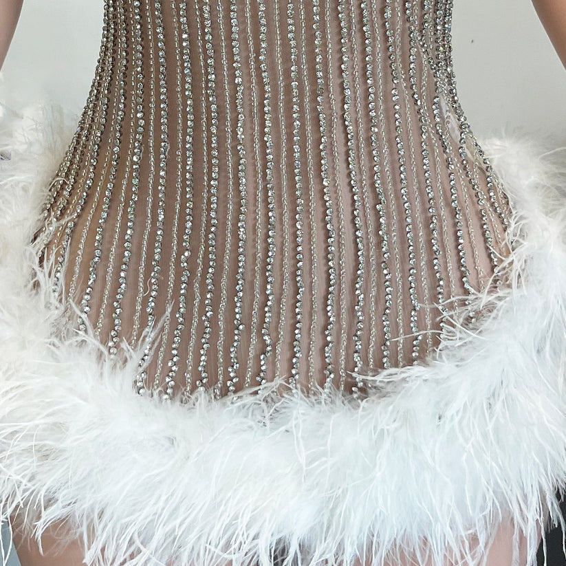 Soft Life Feather Dress Fashion Closet Clothing