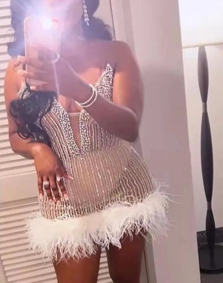 Soft Life Feather Dress Fashion Closet Clothing