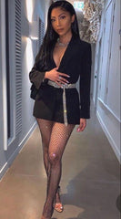 Sparkle Diamante Fishnet Trouser Fashion Closet Clothing