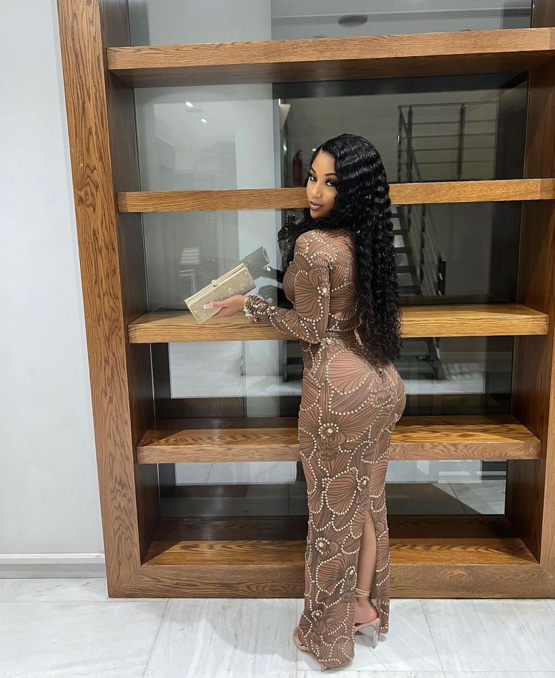 Sparkly Maxi Dress Fashion Closet Clothing