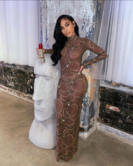 Sparkly Maxi Dress Fashion Closet Clothing