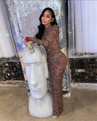 Sparkly Maxi Dress Fashion Closet Clothing