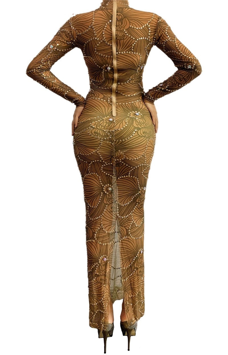 Sparkly Maxi Dress Fashion Closet Clothing