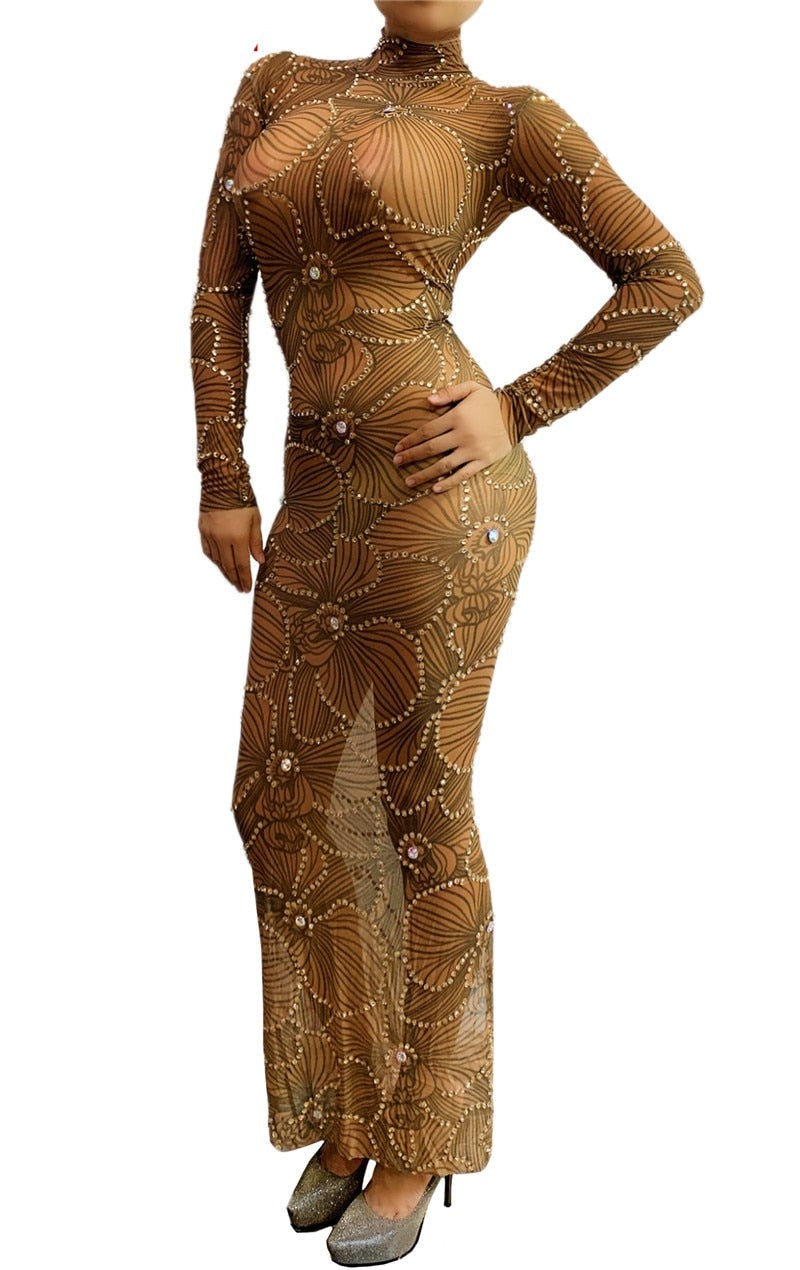 Sparkly Maxi Dress Fashion Closet Clothing