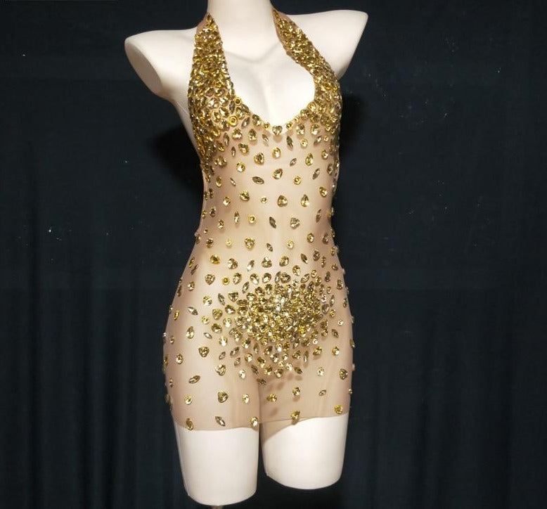 Sparkly Rhinestone Mesh Dress Sparkly Rhinestone Mesh Dress