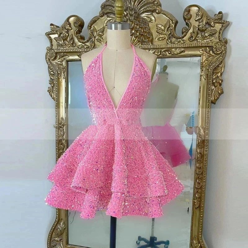 Sparkly Sequin Mini Dress Fashion Closet Clothing