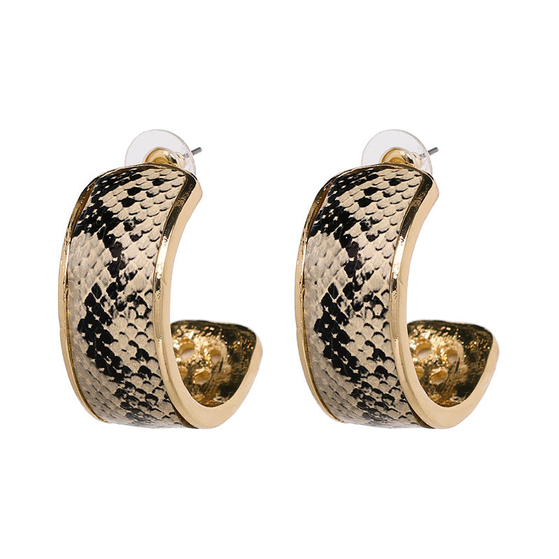 Speaks for Itself Snake Print Earrings Fashion Closet Clothing