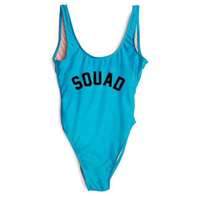 Squad One Piece Swimsuit Fashion Closet Clothing