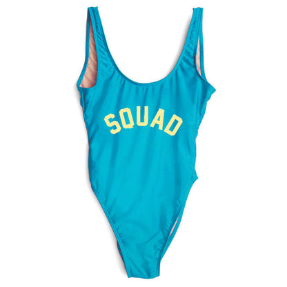 Squad One Piece Swimsuit Fashion Closet Clothing