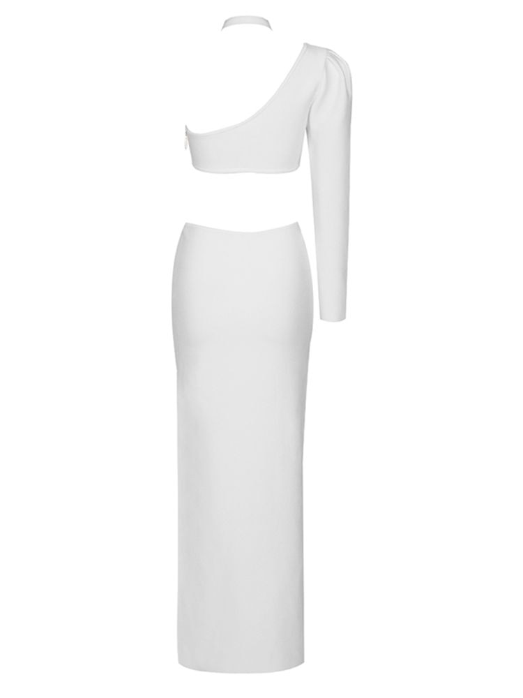 Suzie Bandage Maxi Dress- White Fashion Closet Clothing