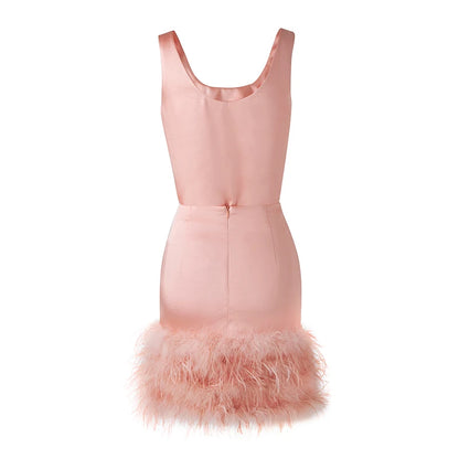 Sweet Pink Feather Set Fashion Closet Clothing