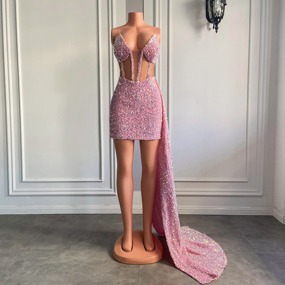 Sweetheart Sparkly Sequin Dress Fashion Closet Clothing