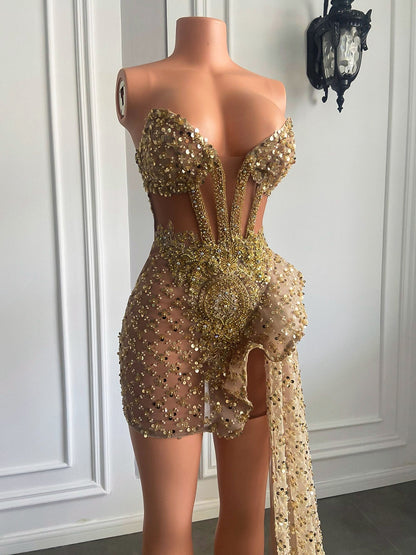 Sweetheart Sparkly Sequin Dress Fashion Closet Clothing