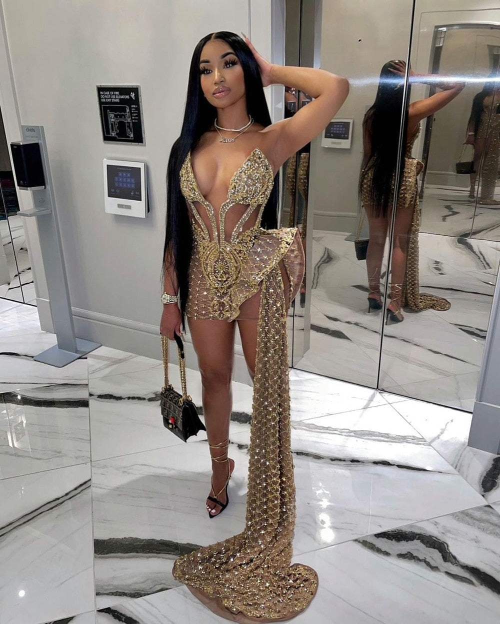 Sweetheart Sparkly Sequin Dress Fashion Closet Clothing