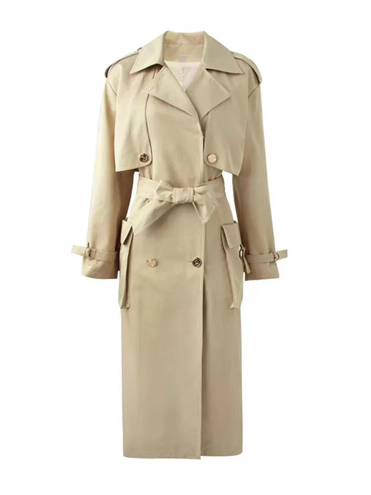 Taisha Belted Trench Coat Fashion Closet Clothing