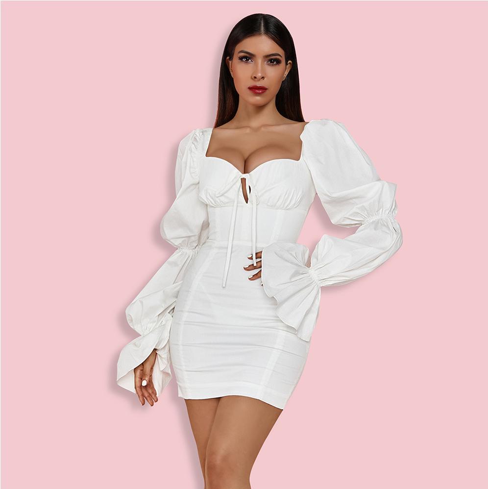 Take Control Mini Dress- White Fashion Closet Clothing