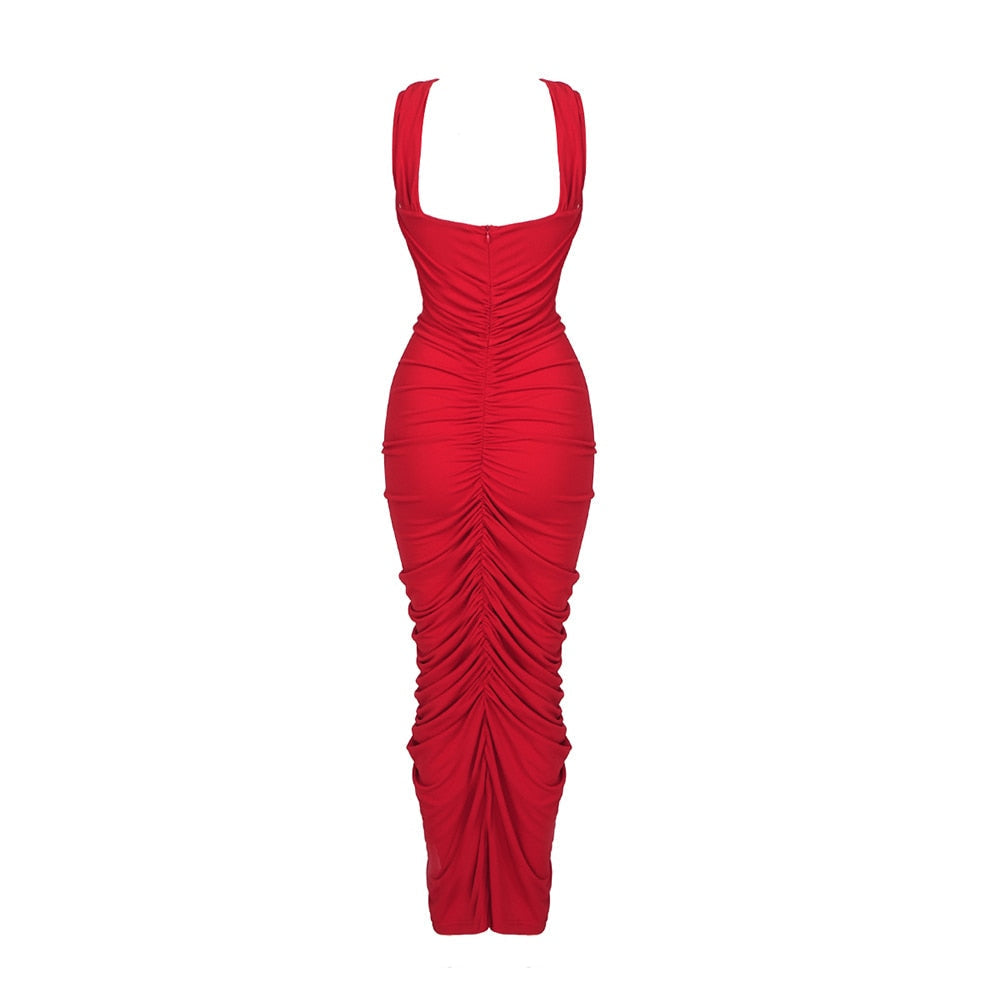 The Hottest Ruched Midi Dress Fashion Closet Clothing