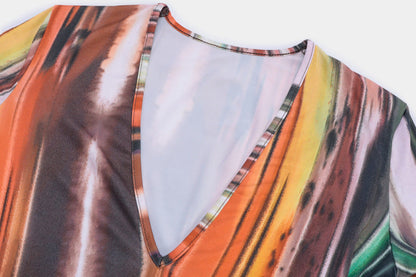 Tie Dye Stripe Maxi Dress Fashion Closet Clothing