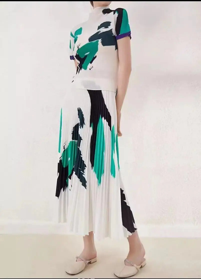 Tiffany Pleated Skirt Set Fashion Closet Clothing