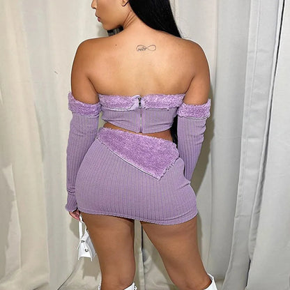 Tisha Knit Skirt Set Fashion Closet Clothing