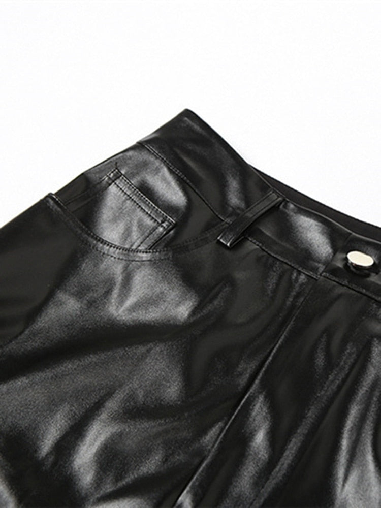 Trouser Black Leather Pants Fashion Closet Clothing