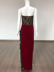 Velvet Lace Cocktail Dress Fashion Closet Clothing