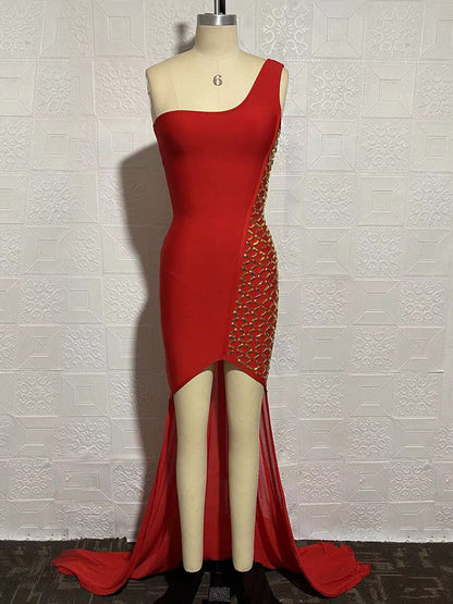 Victoria Bandage Maxi Dress- Red Fashion Closet Clothing