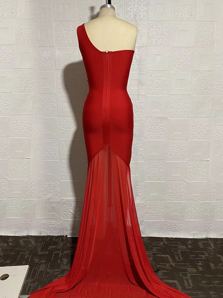 Victoria Bandage Maxi Dress- Red Fashion Closet Clothing