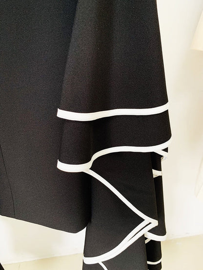 Victoria Ruffles Flare Sleeve Dress Fashion Closet Clothing