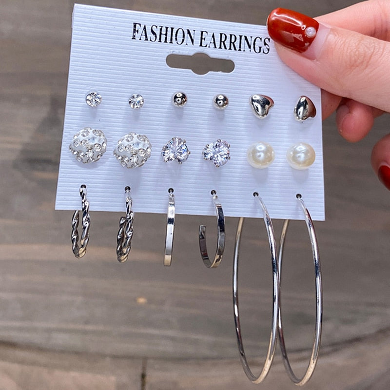 Vintage Earrings Set Fashion Closet Clothing