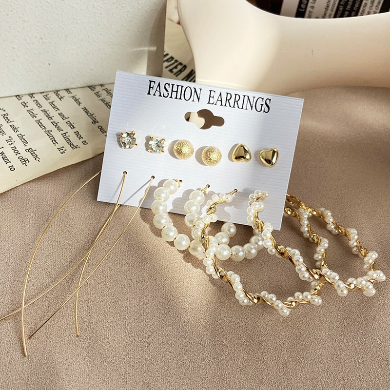 Vintage Earrings Set Fashion Closet Clothing