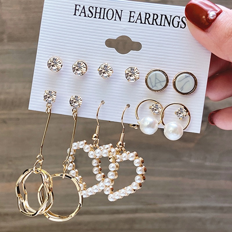 Vintage Earrings Set Fashion Closet Clothing