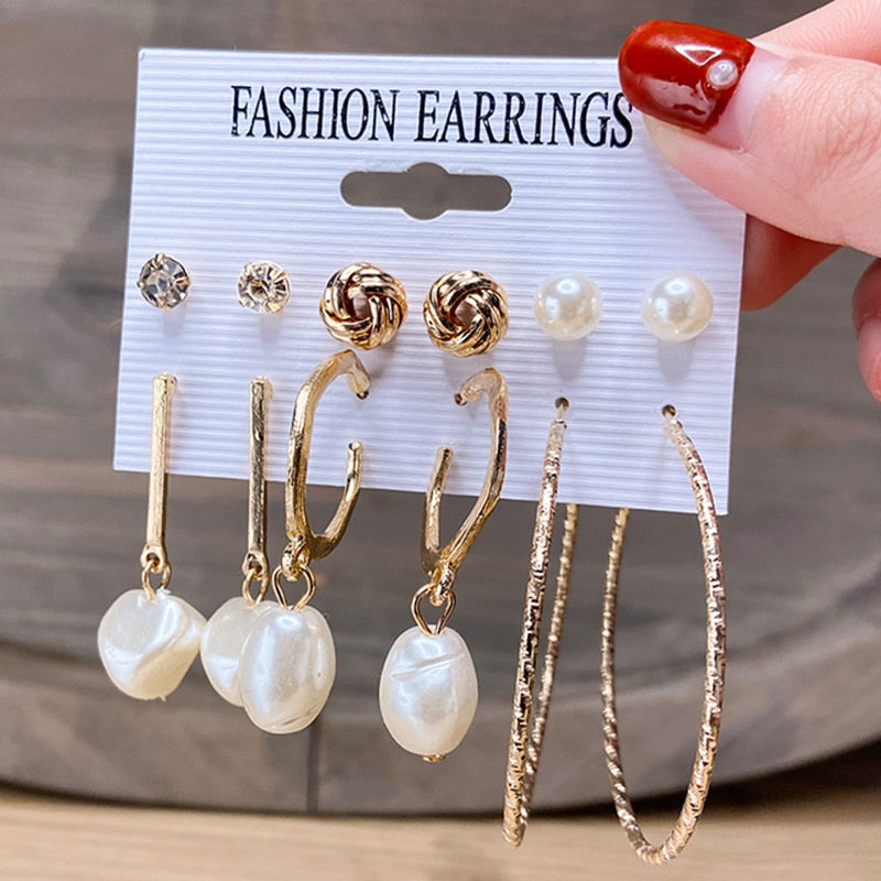 Vintage Earrings Set Fashion Closet Clothing
