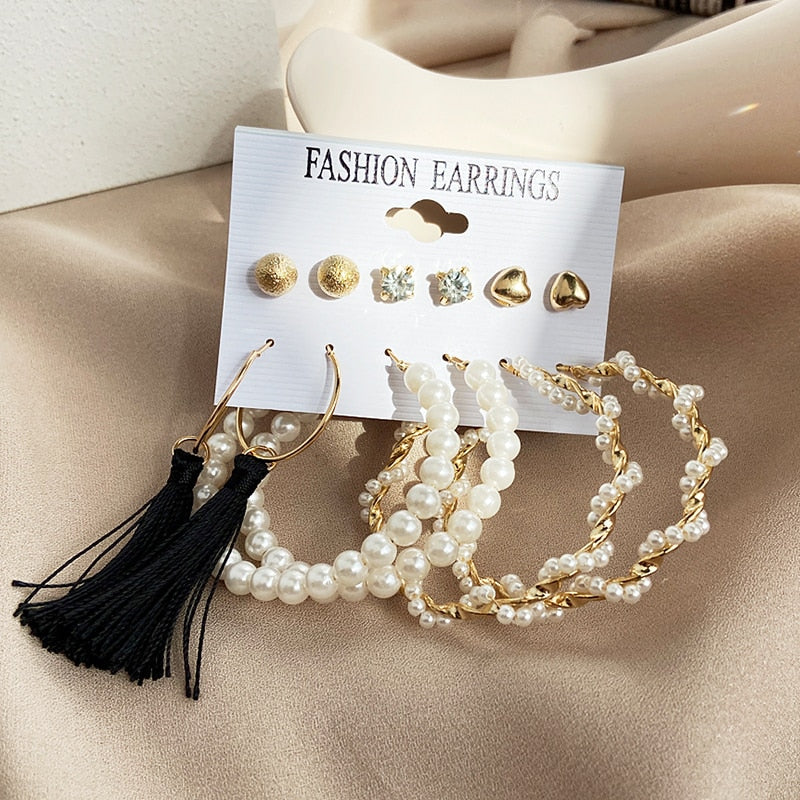 Vintage Earrings Set Fashion Closet Clothing