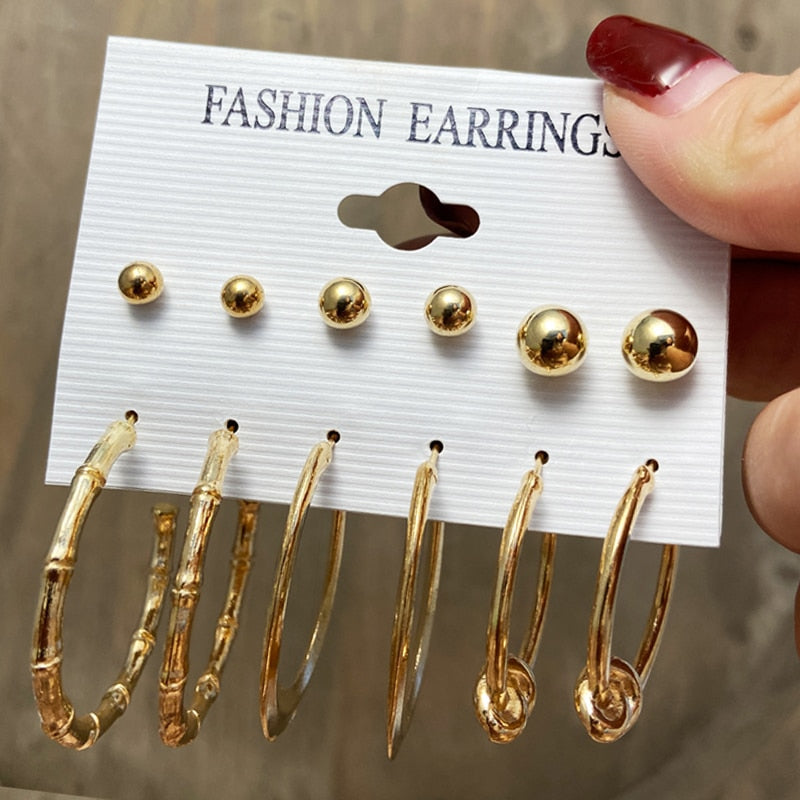 Vintage Earrings Set Fashion Closet Clothing